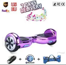 chrome Hoverboard self balancing Scooter two wheel Electric Skateboard Unicycle Bluetooth speaker Led light ul oxboard overboard