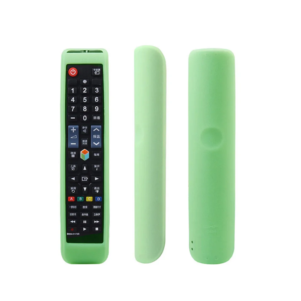 Защитный силиконовый чехол с пультом дистанционного управления для samsung Smart tv пульт дистанционного управления BN59-01178R/L чехол с пультом дистанционного управления - Цвет: Green