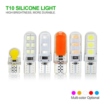 

1pcs T10 W5W LED COB Car Light Bulb SMD 5050 5730 2835 Silicone Waterproof Universal Auto Wedge Light Headlamp Signal Light 12V
