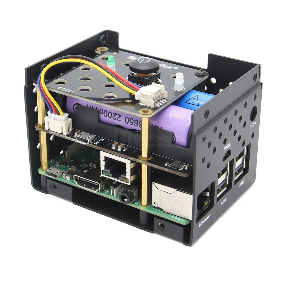 Raspberry Pi X720 UPS шляпа (18650 мощность) + безопасное отключение Пробуждение на Lan RTC