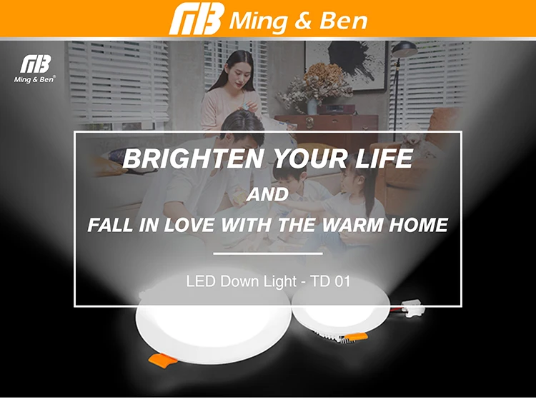 [MingBen] LED Downlight Panel Aluminum Ceiling light 3W 5W 7W 9W 12W 15W 18W 220V Downlight Warm White Cold White Lamp For Foyer