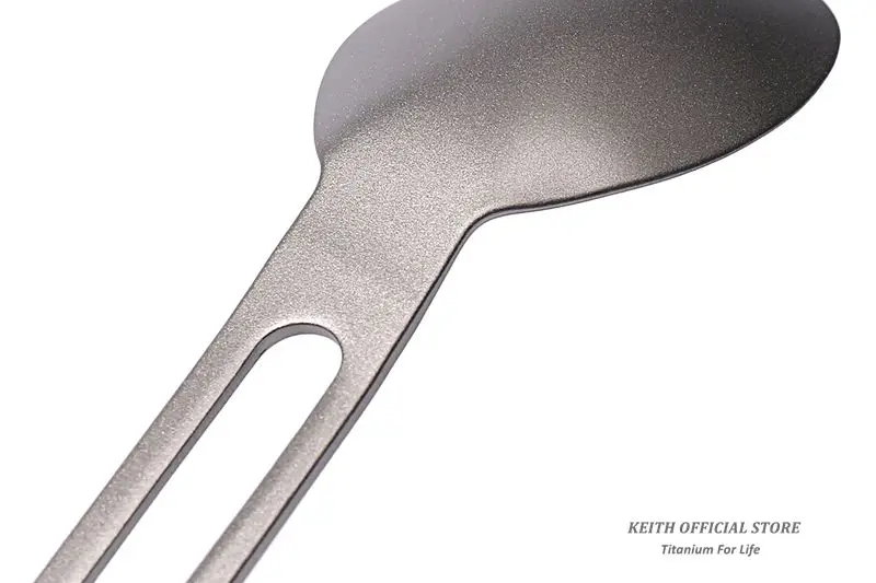 Keith Titanium largo mango hueco cuchara cubiertos de Camping Ultra ligero viaje Tablewares Picnic senderismo cuchara conveniente 17g Ti5313