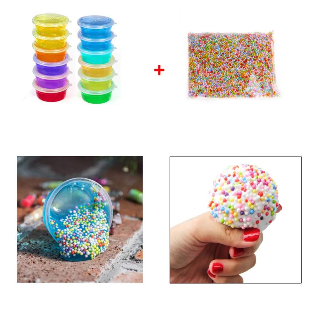 18 Pack Slime Kit - Includes 6 Colors Slime with 1 Pack Colorful Foam Balls,1000 Pcs Fresh Fruit Face Decoration, 6 Glitter 18 Pack Slime Kit - Includes 6 Colors Slime with 1 Pack Colorful Foam Balls,1000 Pcs Fresh Fruit Face Decoration, 6 Glitter