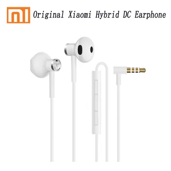 

100% Original Xiaomi Hybrid DC Half In-Ear earphone horn L-Shape Plug MEMS Microphone Wire Control Dual Driver for Android IOS
