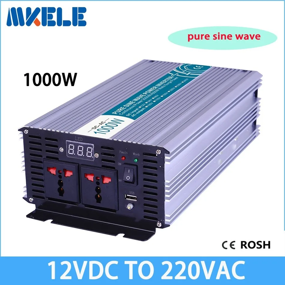 

MKP1000-122 off grid pure sine wave 1000w inverter 12 volt 220 volt voltage converter,solar inverter LED Display full power