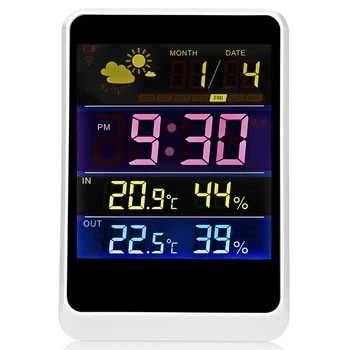

Digital Alarm Clock Wireless Weather Station PM2.5 Thermometer Clock Air Quality Monitor Humidity Temperature Detector SensorLCD