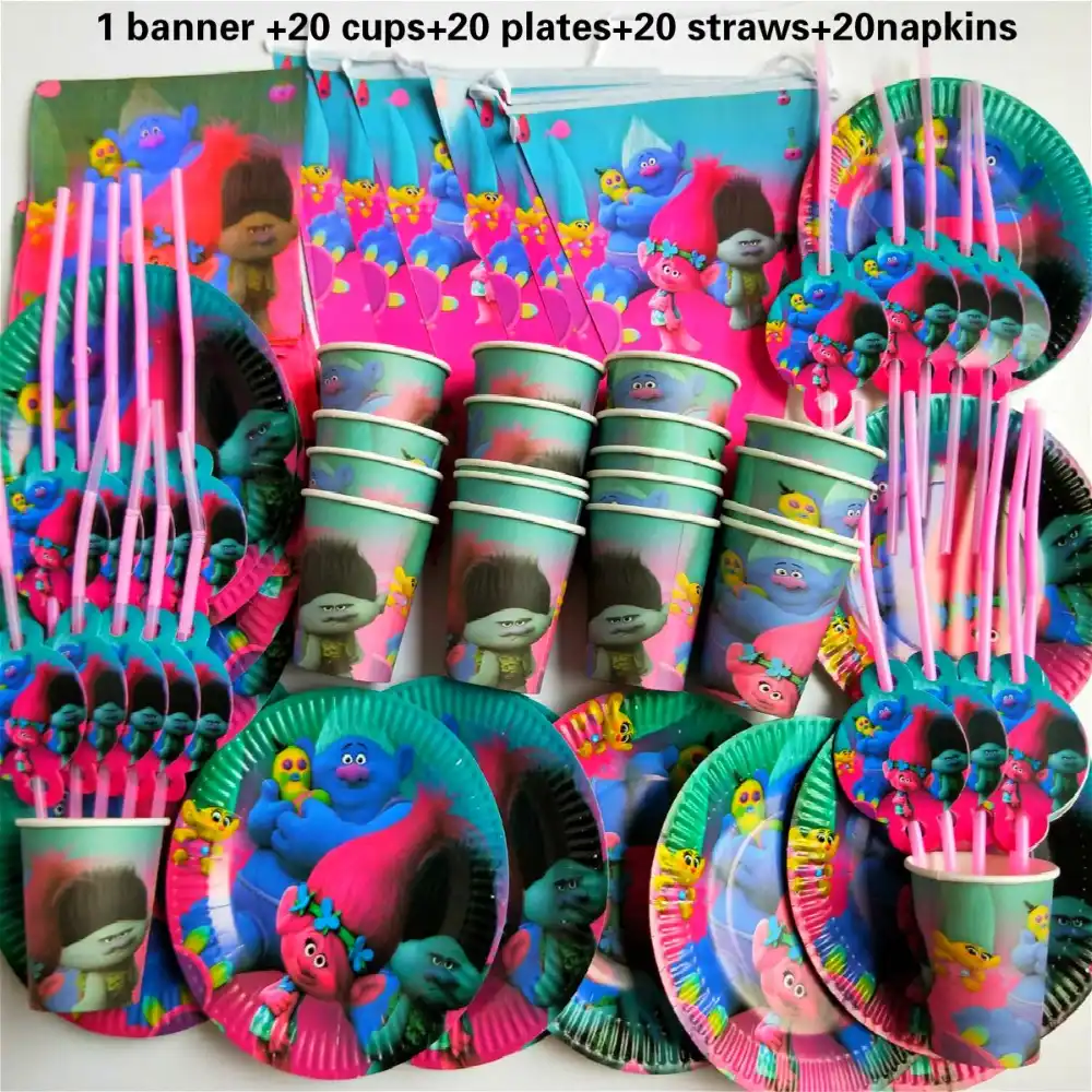 81 Pcs Trolls Cup Plate Straw Napkins Banner Happy Birthday Kids Baby Shower Paper Party Decoration Set Theme Supplies Disposable Party Tableware Aliexpress 81 Pcs Trolls Cup Plate Straw Napkins Banner Happy Birthday Kids Baby Shower Paper Party Decoration Set Theme Supplies Disposable Party Tableware Aliexpress