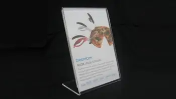 

55x83mm Acrylic Plexiglass Photo Frame For Picture Display L Sign Insert Card