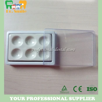 

Dental Lab Porcelain Ceramic Mixing Material Watering Wet Tray Tool 6 Pits