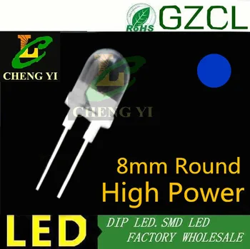 

Factory wholesale Blue 0.5W lamp bulb 8mm round diode 120 degree view angle