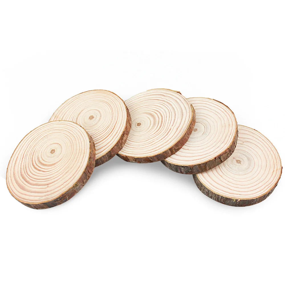 14-30 см необработанные натуральные круглые деревянные ломтики круги с деревом кора бревна диски для Diy ремесла живопись фотография украшения