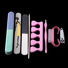 8 шт./компл. Маникюрный Инструмент для ногтей буферная шлифовальная кисть для полировки вилка мертвой кожи разделитель пальцев ногтей комплект для стрижки MH88