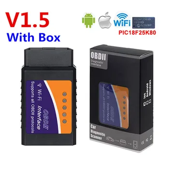 

Full Chip 25K80 Super Mini ELM 327 WIFI V1.5 OBDII / OBD2 Auto Code Scanner On Android & IOS ELM327 Wifi For All OBD II Protocol