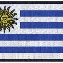 Uruguay вышивной флаг " широкий/изготовленный на заказ Железный ярлык/патч микс/патч черный