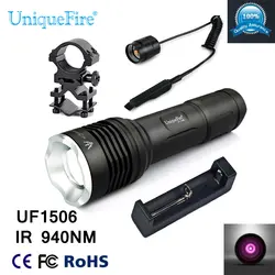 Uniquefire 1506 ИК 940NM светодиодный инфракрасный фонарик 20 мм выпуклая линза Факел + зарядное устройство прицела крыса хвост походный фонарь