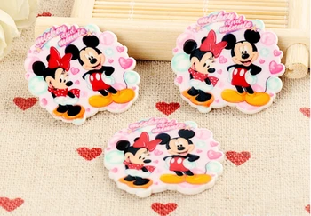 

Free Shipping 100pcs/lot 33x32mm cartoon Resin Flatback Button For Hair Bow Center Craft ScrapbookingSC208