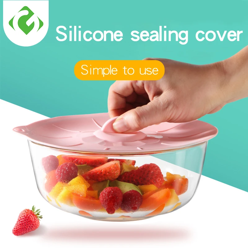 

1Pcs Silicone Food Wrap Seal Cover Cling Film Fresh Food Cover Reusable Food Silicone fresh Cover Placemat Kitchen Tool