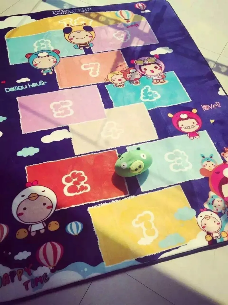 

Large Size 150*195 Kids Rug with Hopscotch Game Cartoon Carpet Baby Crawling Mat Children Best Loved Rug and Carpet Floor Mat