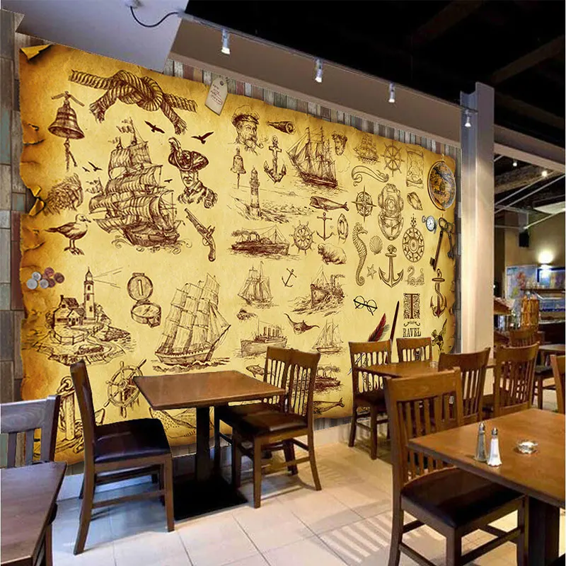 

Custom Retro Nostalgia Graffiti Murals wallpaper Coffee Bar Restaurant Modern Abstract Background Mural TV Sofa Wall Murals