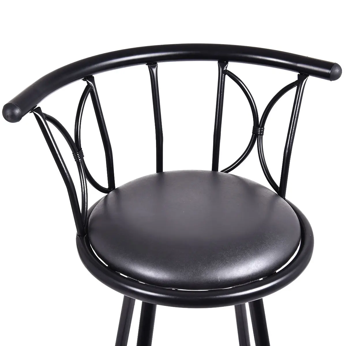 Giantex Set of 2 Black Barstools Modern Swivel Rotatable Chairs Steel Tall Counter Bar Chair Home Bar Furniture HW51779 Giantex Set of 2 Black Barstools Modern Swivel Rotatable Chairs Steel Tall Counter Bar Chair Home Bar Furniture HW51779