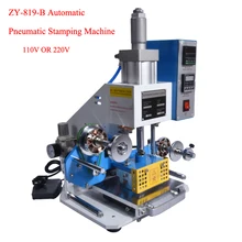 ZY-819-B Automatic Pneumatic Stamping Machine leather LOGO Creasing machine,High speed name card Embossing machine