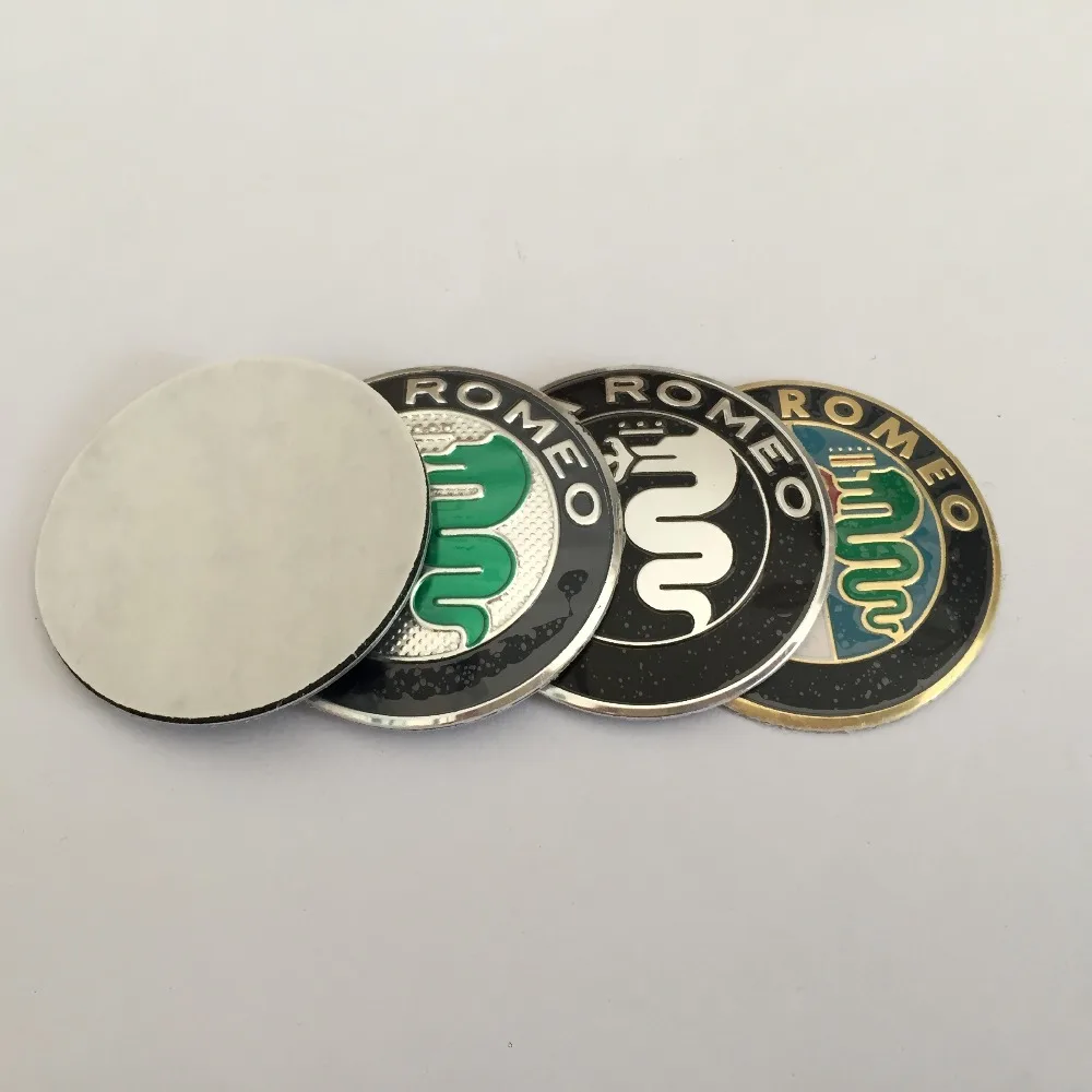 

2pcs 40mm 4cm car Steering Wheel Badge Emblem Sticker for ALFA ROMEO 147 156 166 159 Giulia Stelvio 4C 8C GT Auto Accessories