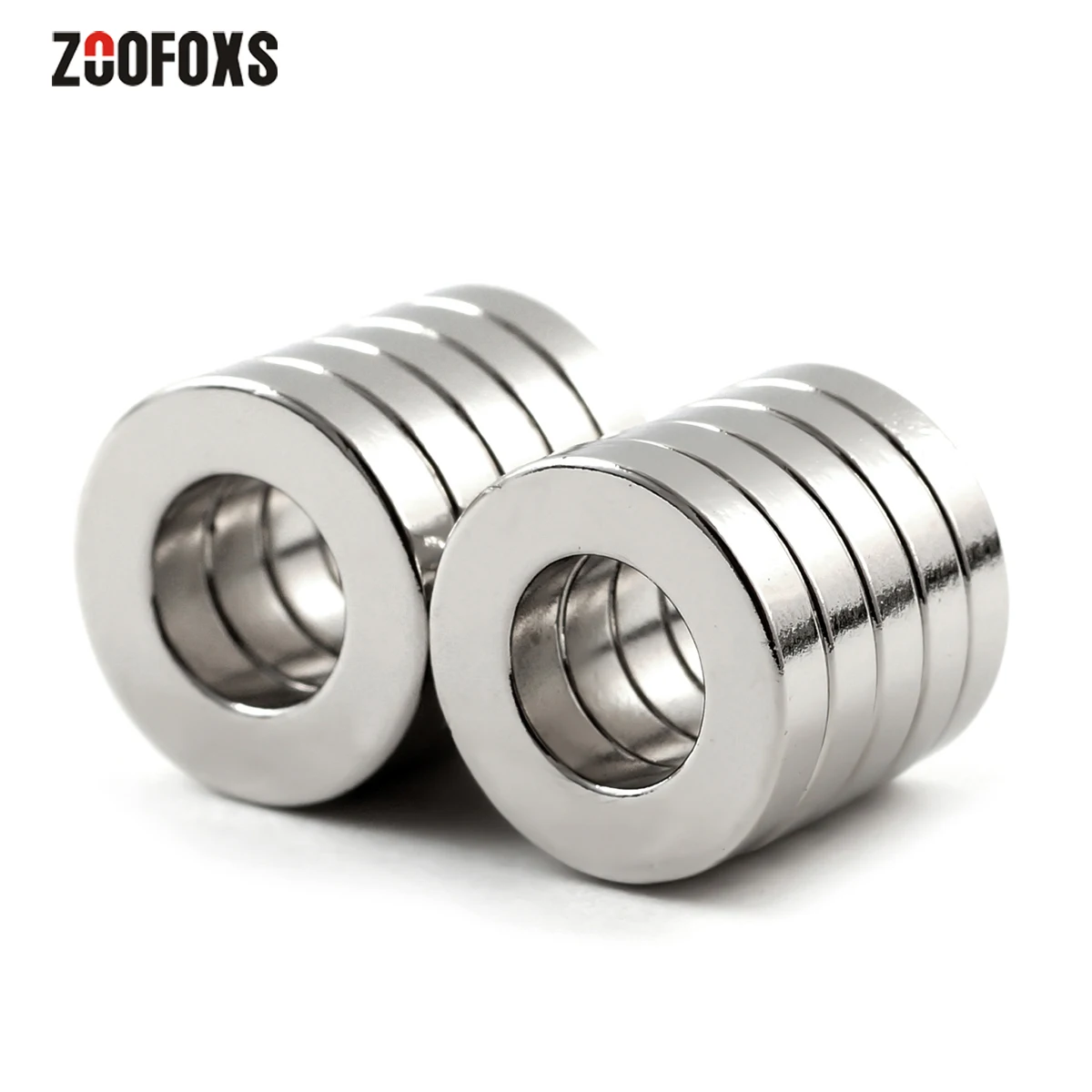 

ZOOFOXS 10pcs 15x3 mm Hole 8mm Small Strong Ring Neodymium Magnet Permanent Rare Earth Magnets 15*3-8mm for Craft DIY
