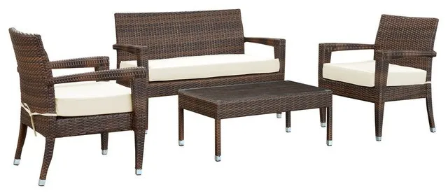 Диван мебель ротанговая мебель простой стиль 4 шт. ротанговый диван набор