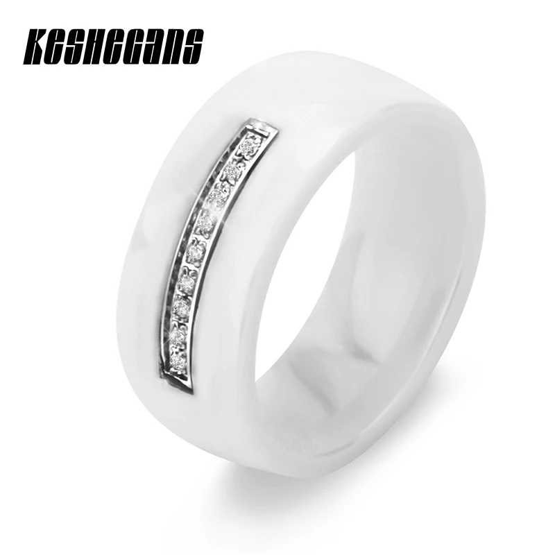 Wholesale Ceramic Jewelry Wide 8mm Top Quality Beautiful White Color