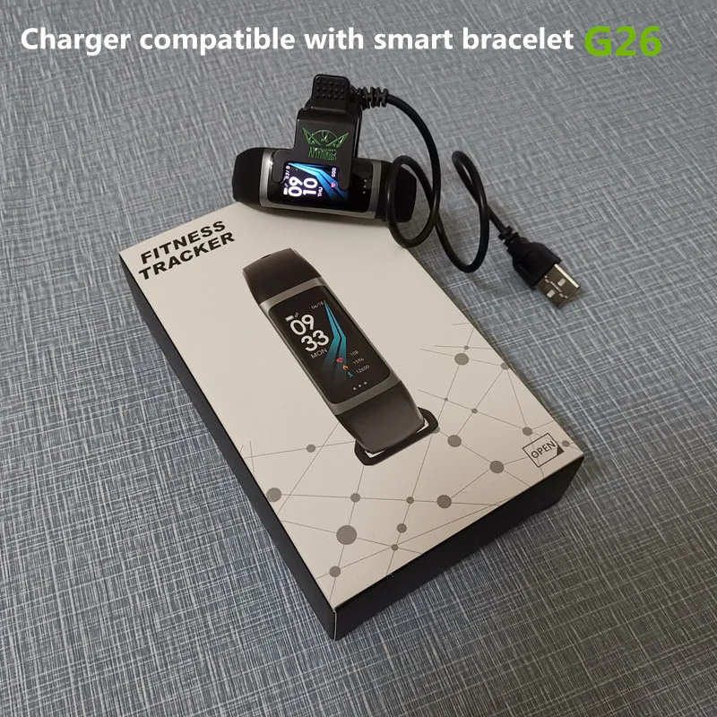 Зарядное устройство AMYNIKEER для смарт браслета G26 100% оригинал с зажимом G26S кабель