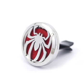 

2017 New 30mm Stainless Steel Spider with Vent Aromatherapy/Essential Oil Diffuser Perfume Locket Clip for Car