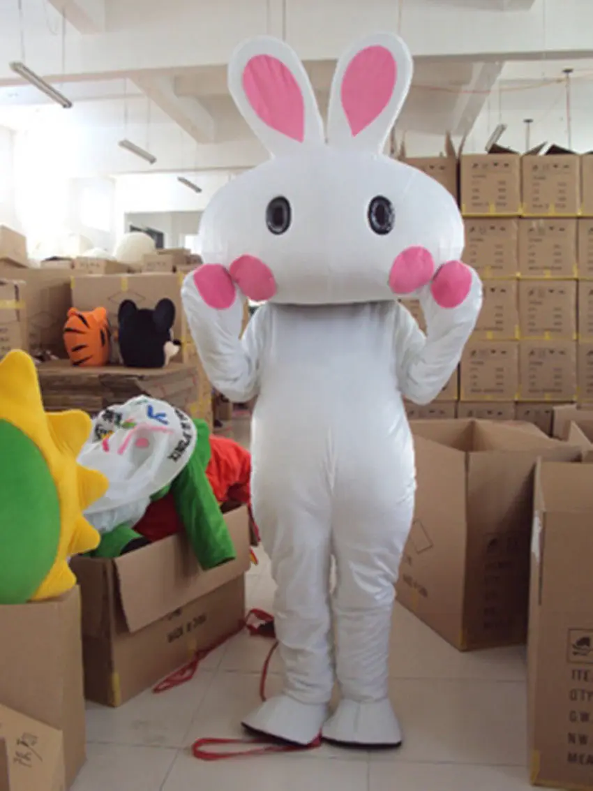 

White Rabbit Mascot Costume Suits Adult Cosplay Party Game Dress Outfits Clothing Advertising Carnival Christmas