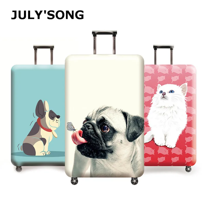 JULY'S SONG Elastic Thickest Travel Luggage Suitcase Protective Cover Apply to 18''-32''Trolley Case Suitcase Travel Accessories