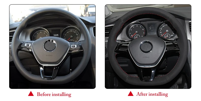 for VW Passat B8 steering wheel cover