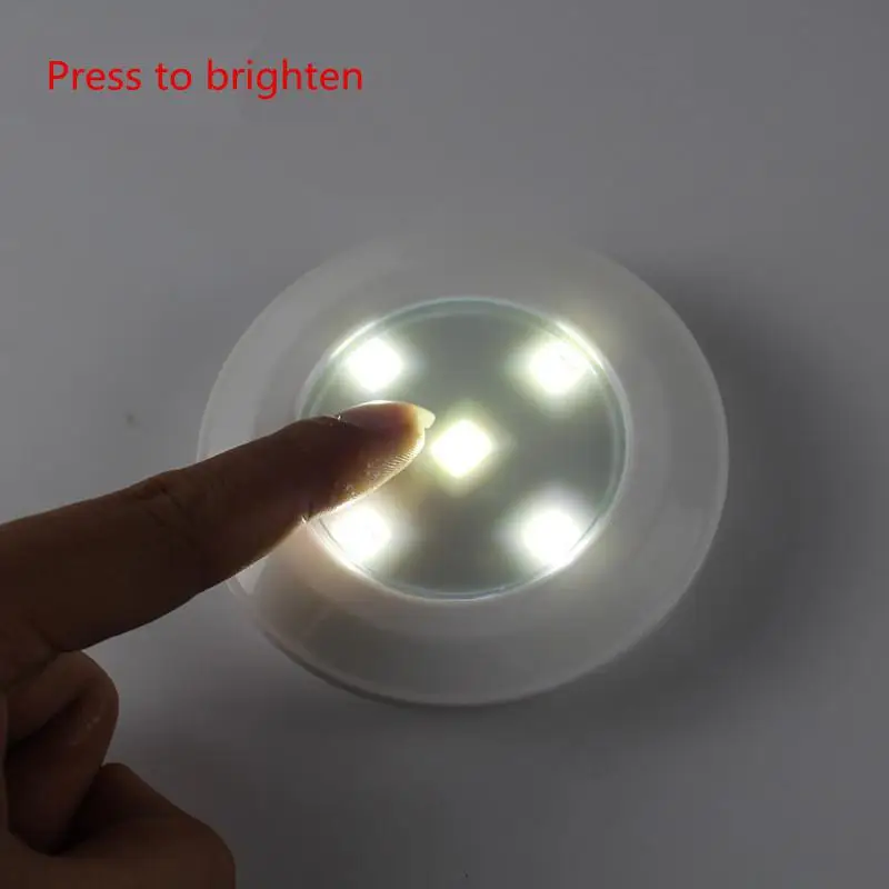 Hobbylan 1 шт. белый коричневый 5LED шкаф лампа батарея AAA палка Сенсорная панель