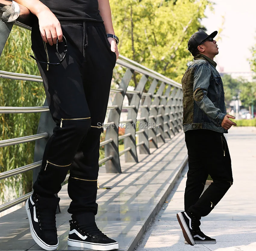 mens jogger pants with zippers
