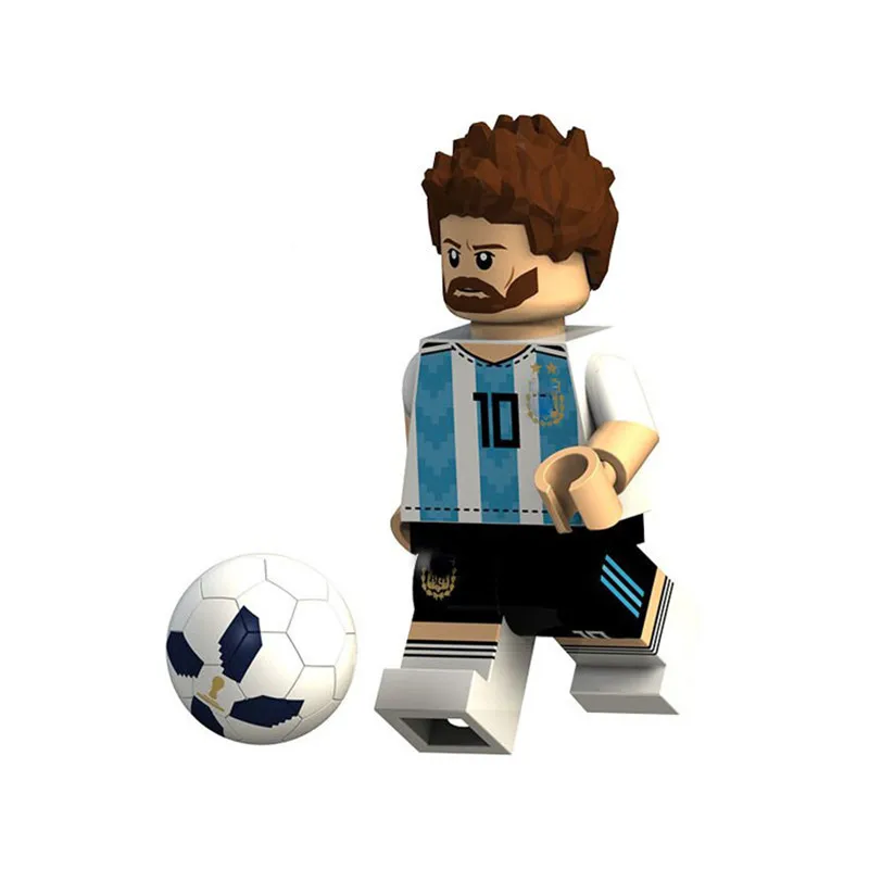 جديد كتل كرة القدم فريق الرياضة أرقام البرازيل روسيا ألمانيا بوجبا رونالدو ميسي نموذج ألعاب مكعبات البناء أرقام بويز