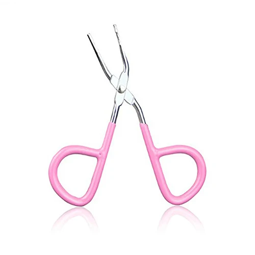 

Useful Scissors Flat Tip Eyebrow Tweezers Clamp Clipper Makeup Removal Tool