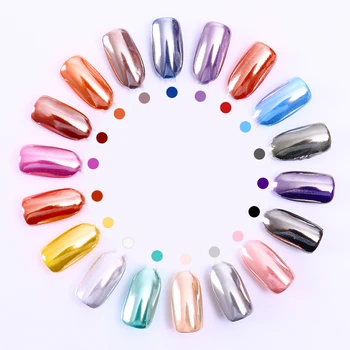 

BORN PRETTY Mirror Silver Nail Glitter Shinning Chrome 1 Box Pigment DIY Powder Nail Art Dust Decoration