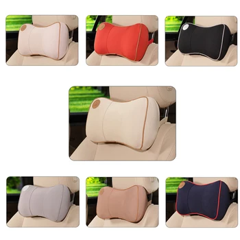 

2pcs Car Neck Pillow 3D Memory Foam Safety Seat Support Headrest Cushion for Abarth Alfa Romeo BMW Mercedes BENZ car decoration