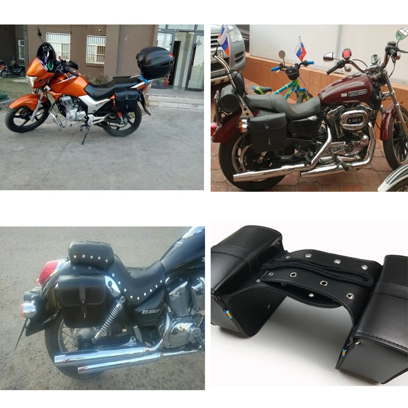 for Harley Touring Sportster Saddle bags Leather Motorbike Tool Bag Luggage Bags KTM cafe racer KAWASAKI Z900 R1 Motorcycle bag (30)