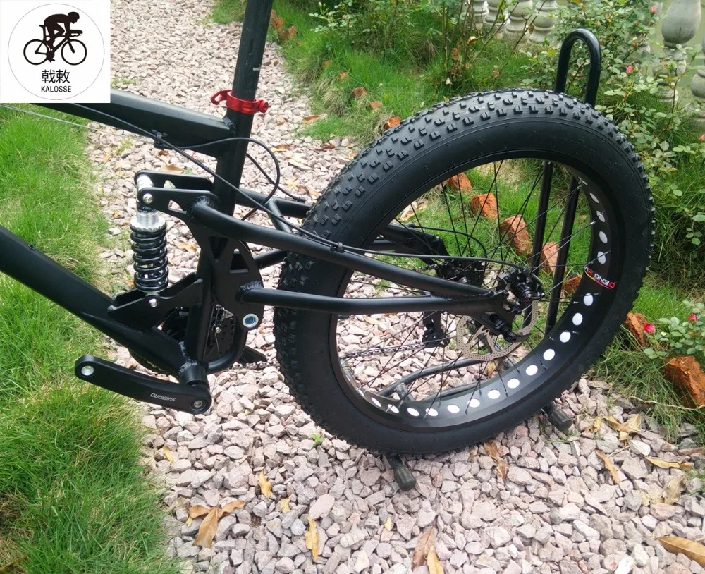 Clearance Kalosse 190mm rear hubs  26*4.0 tires  Hydraulic brakes  M390  snow bike  Full suspension  mountain bike 27 speed 5