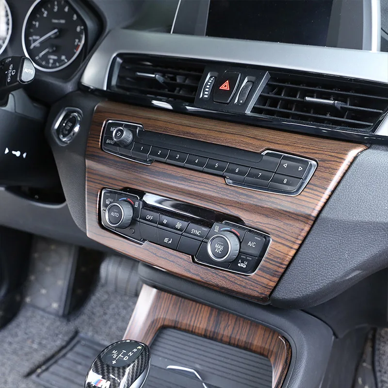 Сосновая древесина зерна для BMW X1 F48- для BMW X2 F47 ABS пластик центр AC выход вентиляционное отверстие крышка отделка автомобильные аксессуары