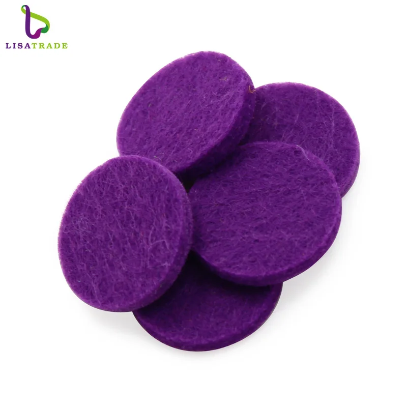 20 шт./лот красочные ароматерапия войлочные прокладки 22,5 мм подходит для 30 мм эфирное масло медальон с распылителем духов подвешиваемый кулон LSPA01* 20 - Окраска металла: Purple