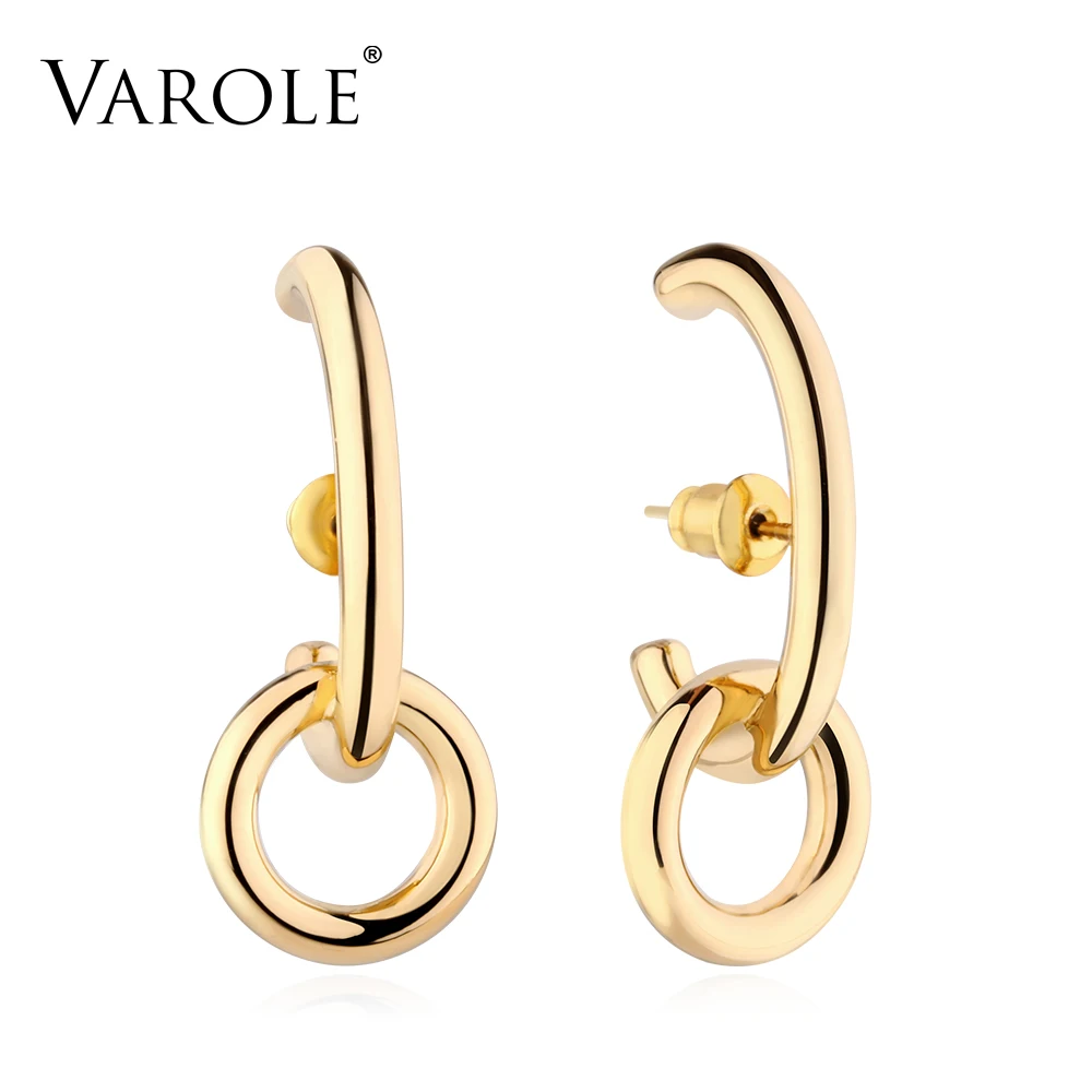 Varole Simple Geometric Circle Stud Earrings Fashion Jewelry Gold Color Anti Allergy Earings For Women Ear Brincos Varole Simple Geometric Circle Stud Earrings Fashion Jewelry Gold Color Anti Allergy Earings For Women Ear Brincos