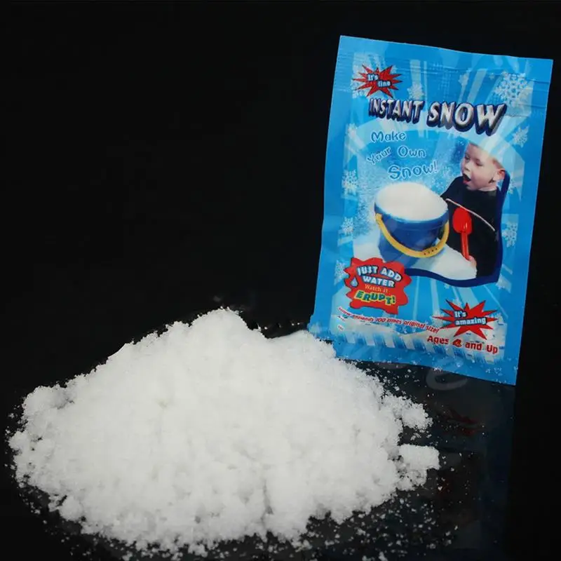 100 bags/pack рождественские украшения DIY подарок креативные зимние Instant snow Powder искусственный Снеж. порошок для снежной погоды