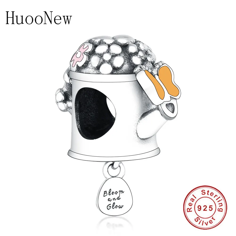 

Fit Original Pandora Charm Bracelet Pulsera 925 Sterling Silver Spring Letter Animal Butterfly Watering Can Bead Making Berloque