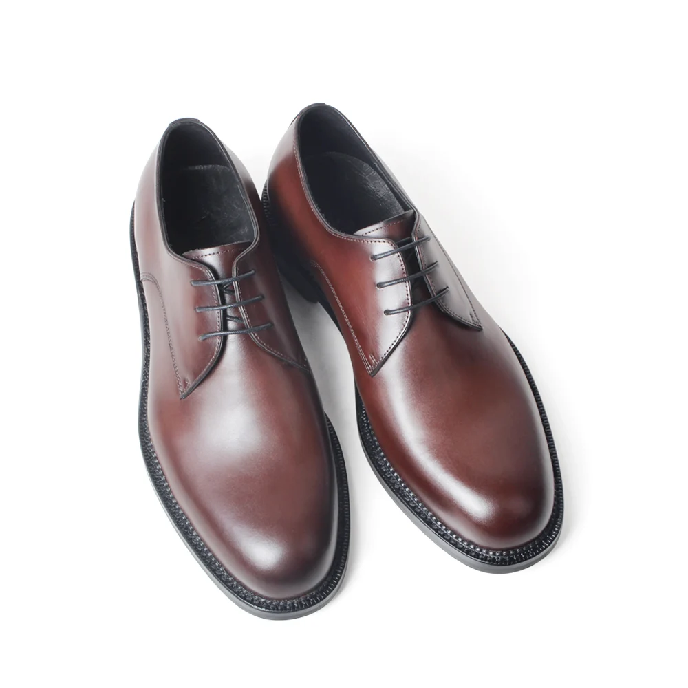 Homens Mans Zapatos Dos Sapatos Vikeduo Hombre Escritório Handmade Couro Brown Marrom De Formal Patina Calçado Rodada Casamento Casuais Vestido Red xO1Cwqgt