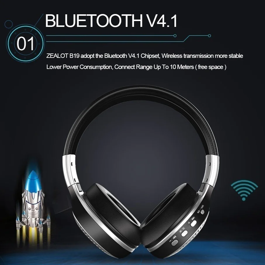 Лидер продаж наушники ЖК-дисплей HiFi бас стерео Bluetooth беспроводная гарнитура с микрофоном FM радио TF карта