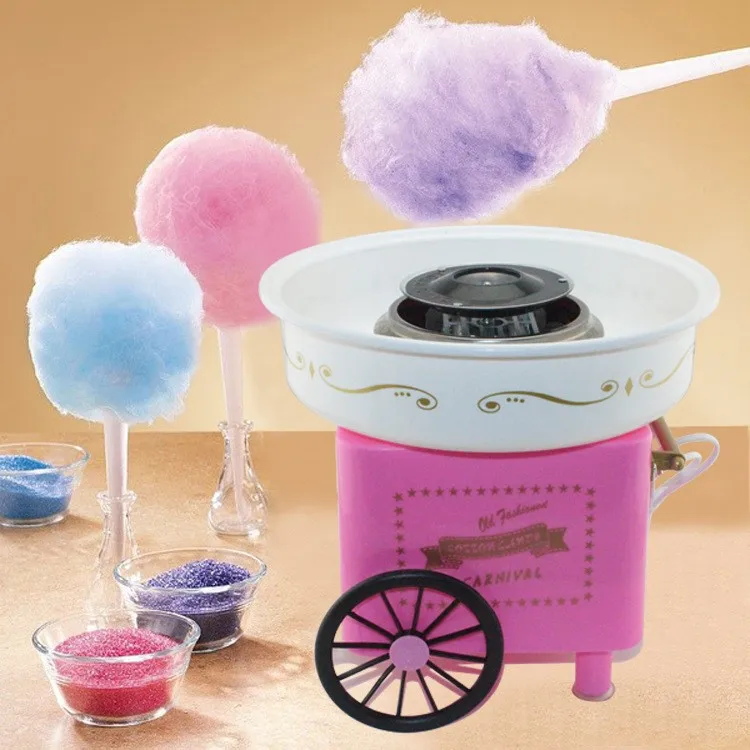 Ностальгия Cotton Candy Maker машина 220 В DIY Винтаж Коллекция Футляр ребенок игрушка 110 В/220